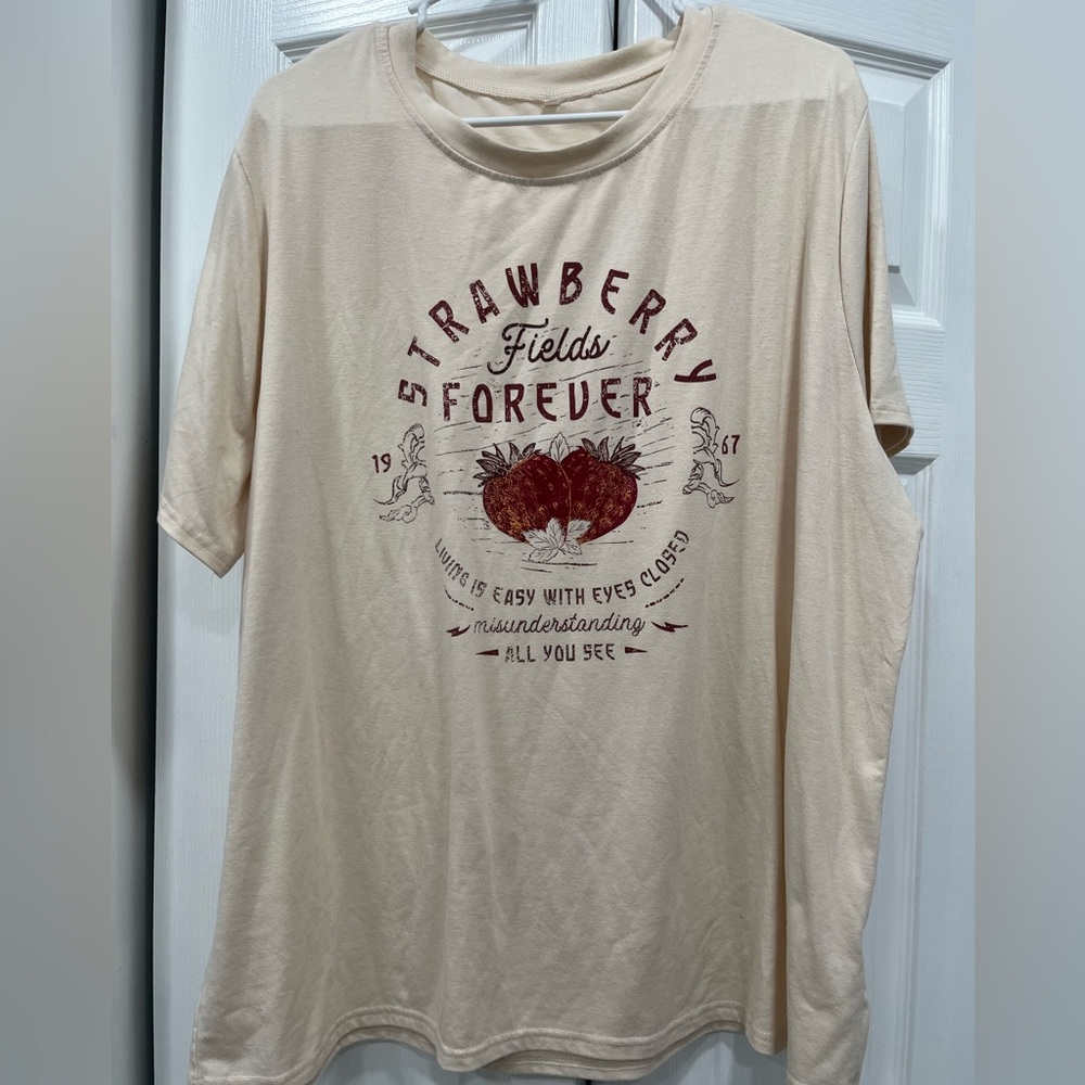 Strawberry Fields Forever Cream T-Shirt